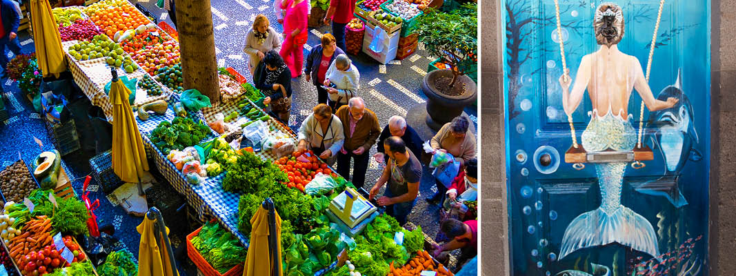 Funchals farverige marked Mercado dos Lavradores Madeira Kulturrejser Europa